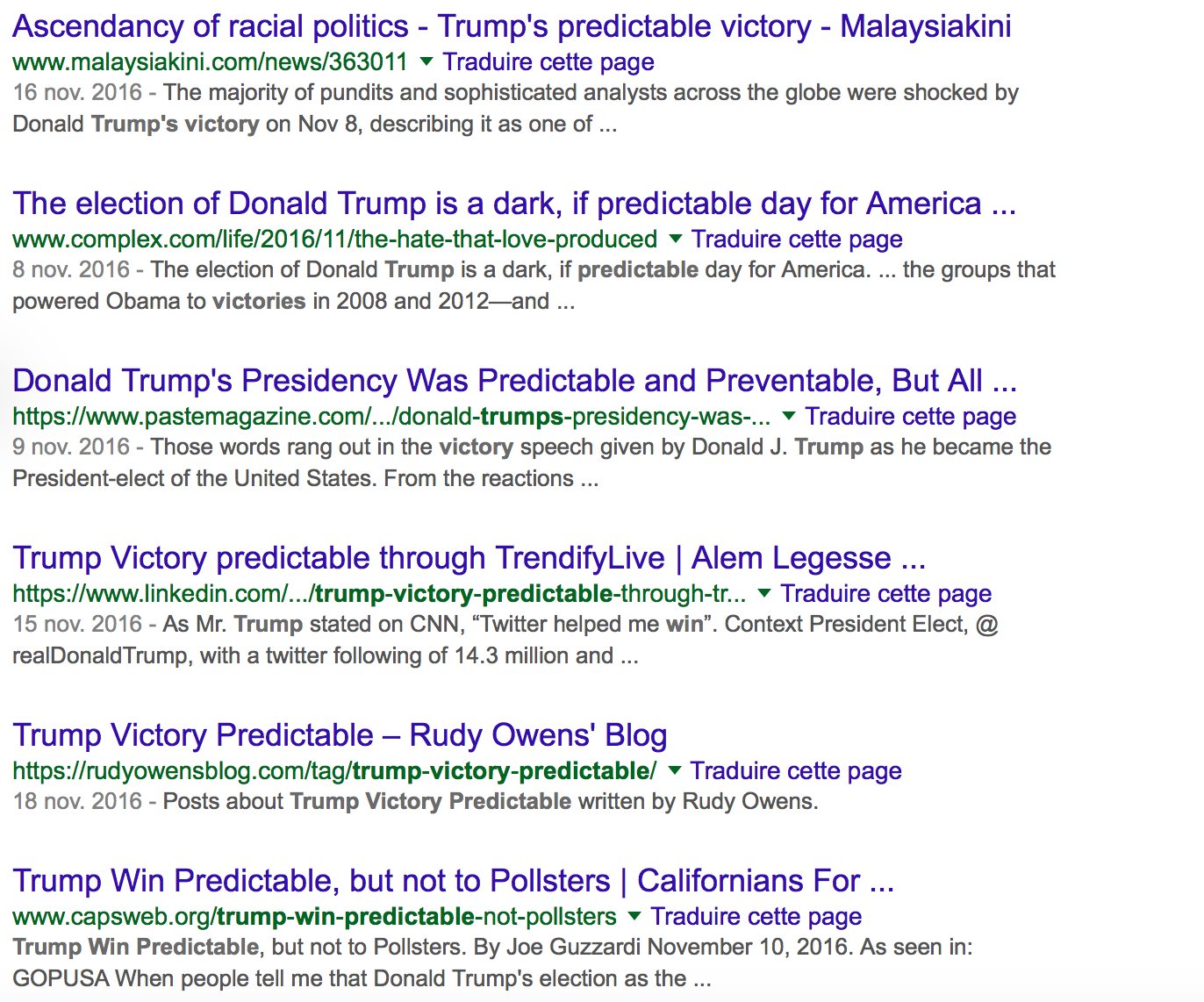 victoire trump prévisible