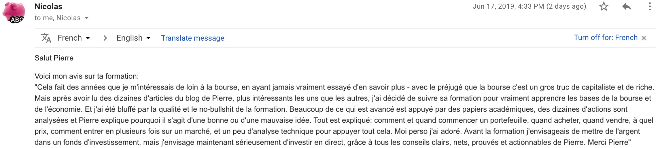 Avis formation bourse plus riche