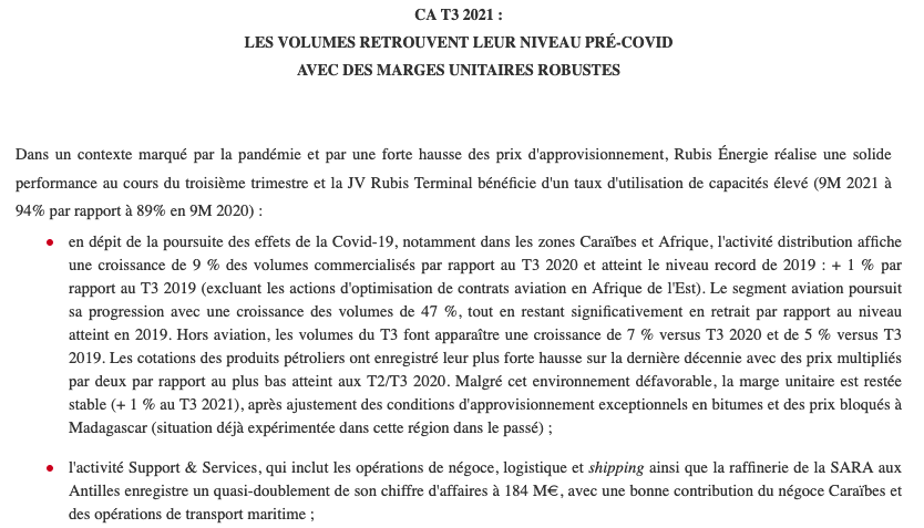 Communiqué Resultats Action Rubis
