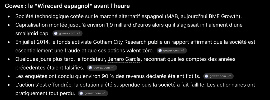 Resume affaire gowex capture
